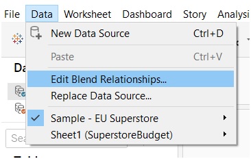 instructions for constructing a data blend