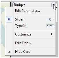 Parameters in Tableau parameter controls